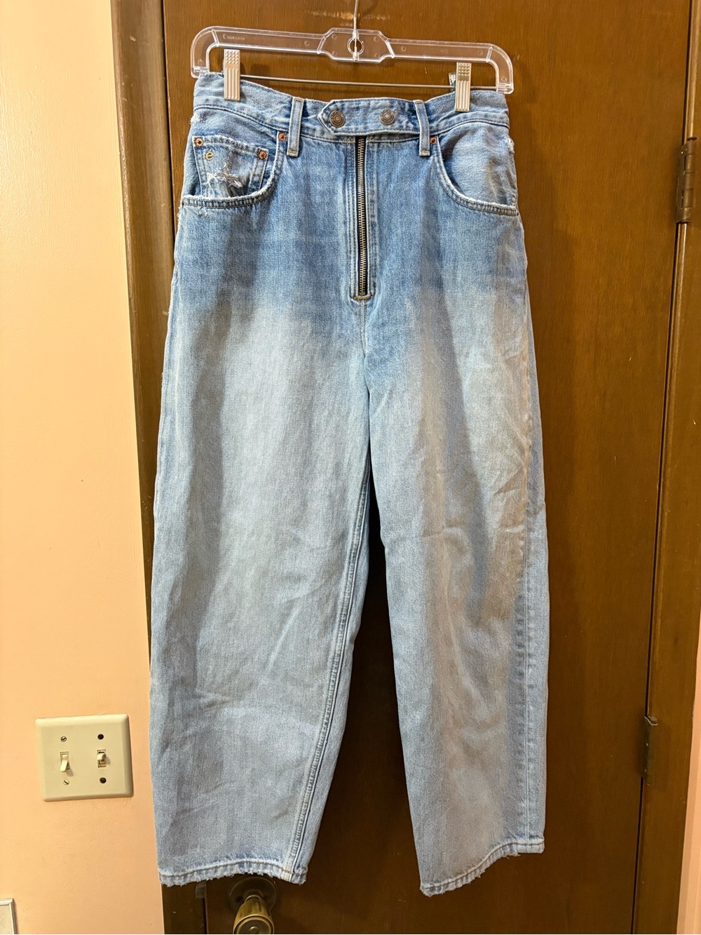 Etica Dip-Dye High Rise Wide Leg Jeans